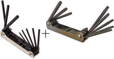 Inditrust 8pc Torx allen key and 8pc Hex allen key set (Pack of 2) Allen Key Set