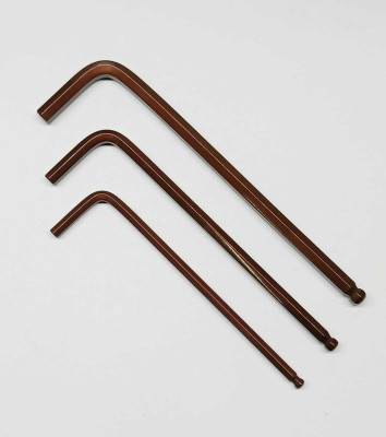 4MECH 4+5+6 mm Ball End L-Type Hex Allen Key, Hardened and Tempered, CRV (Pack of 3) Allen Key Set(Pack of 3)