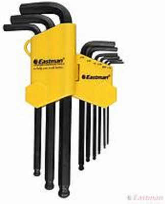 EASTMAN ET 9pcs (CRV) Extra Long Ball Point Hex Allen Key Set
