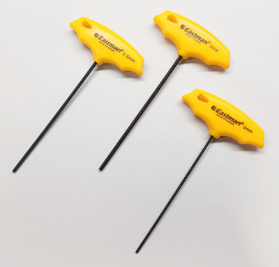 4MECH 2+2.5+3mm Chrome Vanadium Steel, Hardened Material T Type Hex Allen Key Allen Key Set(Pack of 3)