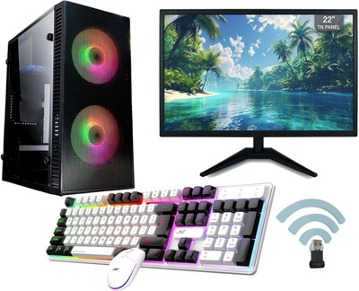 LUISA GAMING Core i5 (16 GB DDR4/256 GB SSD/Windows 11 Home/1 GB Intel® HD Graphics 2500/22 Inch Screen/LUISAGLXI53470S16GB256GBNVME) with MS Office(Black)