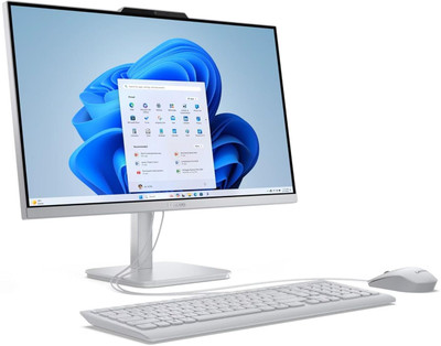 Lenovo All in one AIO Core i3 (8 GB DDR4/512 GB SSD/Windows 11 Home/23.8 Inch Screen/A100)(Cloud Grey, 18.5 cm x 53.9 cm x 42.3 cm, 4.3 kg)