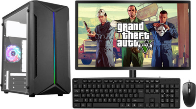 LOESIS Pc Setup Gaming Core i5 (8 GB DDR3/256 GB SSD/Windows 10 Pro/19 Inch Screen/Computer Set) with MS Office(Black)