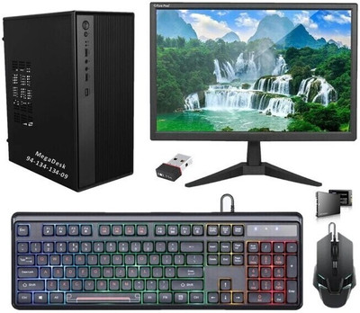 MegaDesk AIO-13 Core i5 (16 GB Unified/1 TB/128 GB SSD/Windows 10 Pro/19 Inch Screen/AIO-13) with MS Office(Black)