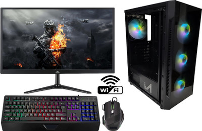 SOFTYZ GAMING Core i5 (16 GB DDR4/500 GB/256 GB SSD/Windows 11 Home/NO/19.5 Inch Screen/E1100GTX5) with MS Office(Black)