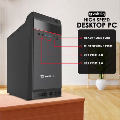 Voltriq Consumer Series Core i7 (16 GB DDR4/512 GB SSD/Windows 11 Home/24 Inch Screen/VI1100E)(Black, 60 cm x 23 cm x 51 cm, 10.2 kg)
