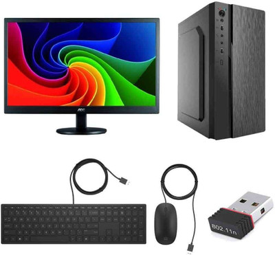 DZAB Assembled Computer Core i5 (4 GB DDR3/500 GB/120 GB SSD/Windows 10 Home/512 MB/18.5 Inch Screen/AIC-I5-650-4GB_500-120-18.5)(Black)