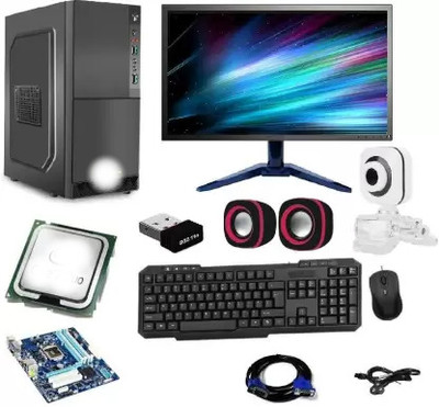 TECH- Assemblers Assembled Desktop Computer Celeron Dual Core (4 GB DDR3/Windows 10 Pro/15.4 Inch Screen/Intel Dual Core 2.6 Ghz Pentium Processor) with MS Office(Black)