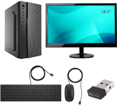 DZAB Intel Core i3 (8 GB DDR3/500 GB/120 GB SSD/Windows 10 Home/512 MB/18.5 Inch Screen/DZABAllinone Core i36) with MS Office(Black)
