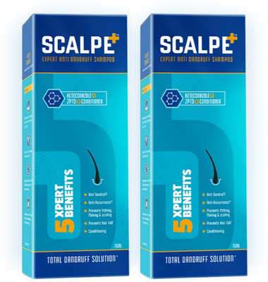 Scalpe Plus Anti Dandruff Shampoo Liquid(2 x 75 ml)