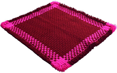 CRM TRADERS Woolen Puja Aasan Mat for Prayers - Handmade Decorative Pooja Mat Altar Cloth