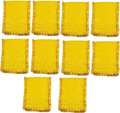 Dulhan Enterprises Navratra Special Medium Mata rani chunri 18x40 inches Golden Net Chunni Altar Cloth(Pack of 10)