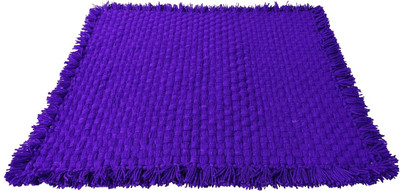 CRM TRADERS CRM TRADERS Woolen Puja Aasan Mat for Prayers Purple Altar Cloth