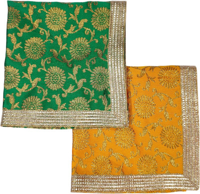 Navti Creations Puja Aasan Altar Cloth(Pack of 2)