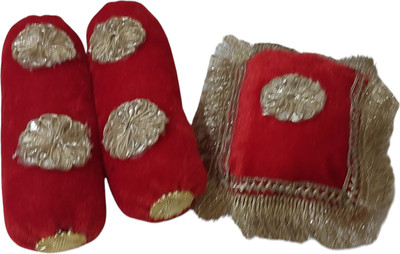 KRISHNA HANDICRAFTS Laddu Gopal Krishna Radha Rani All idol CUSHION LADDU GOPAL set Altar Cloth(Pack of 2)