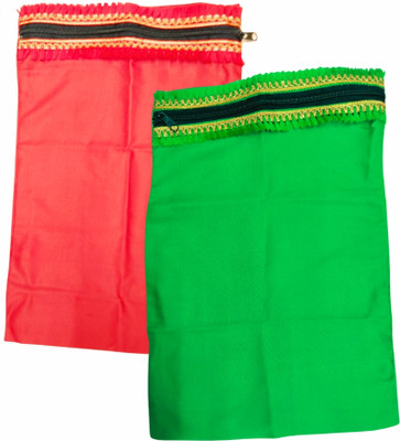 MyGodGift Combo of 2 Geeta Cover(28x40cm) - Ramayan Cover/Holy Books Cover/Protectot cloth Altar Cloth(Pack of 2)