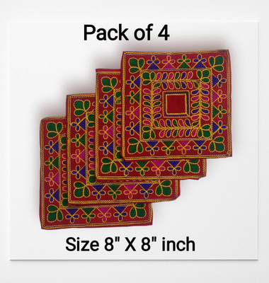 Swati enterprises Reliable velvet Pooja Aasan Altar Cloth(Pack of 4)