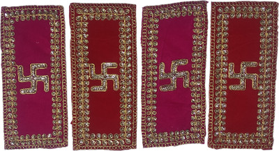 Swati enterprises Chowki Cloth Altar Cloth(Pack of 4)