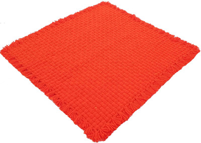 CRM TRADERS Woolen Puja Aasan Mat for Prayers - Handmade Pooja Mat 21 x 22 inch Altar Cloth
