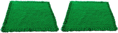 CRM TRADERS Woolen Puja Aasan Mat for Prayers - Handmade Pooja Mat 21 x 22 inch Altar Cloth(Pack of 2)