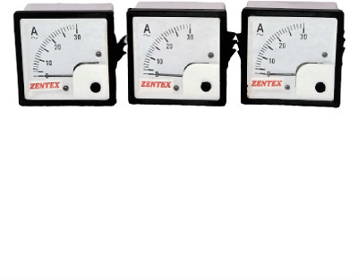 Ambika Sales 72MM Ampere Meter Set of Three Ammeter