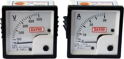 Ambika Sales Agencies ZAVIO 72mm 2.5 INCH Square VOLT & Ammeter