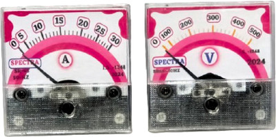 Ambika Sales SPECTRA Square Round 65MM 2.5 Inch Volt and Ammeter