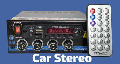 servostar india pvt ltd Car Stereo Bluetooth USB, AUX, FM 50 W AV Control Amplifier(Black)