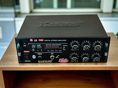 KAXTANG DJ host 1002BT Full Black Digital Stereo With BT/ USB/ SD-Card /FM /AUX 5000 W AV Power Amplifier(Black)