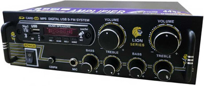 D world 9001` BLUETOOTH USB AUX FM WITH MIC SLOT 160 W AV Control Amplifier(Black)