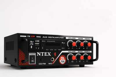 ots world DJ Remix Stereo Audio Class-D Amplifier Support 10inch Speaker Power AC/DC Both 400 W AV Power Amplifier(Black)