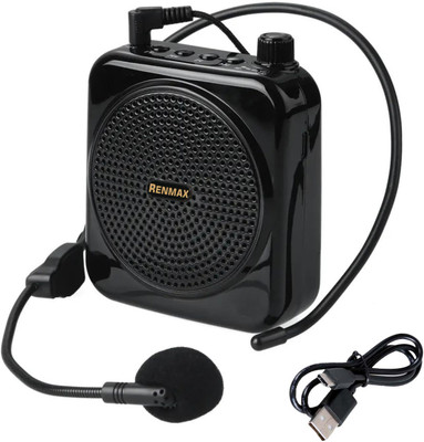 RENMAX Portable Voice Amplifier Bluetooth Rechargeable with Headset & Mic 5 W AV Power Amplifier(Black)