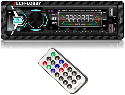 TECH-LOBBY Bluetooth 4‑Channel Audio Player with App Control, USB, AUX, SD, and FM Support 220 W AV Power Amplifier(Black)