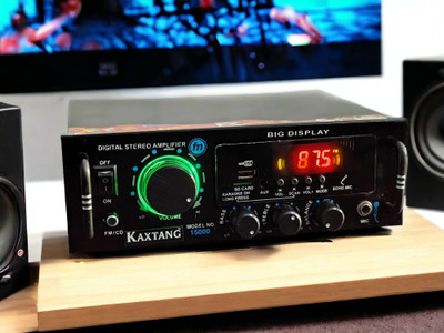 KAXTANG DJ remix 1002BT Full Black Digital Stereo With BT/ USB/ SD-Card /FM /AUX 160 W AV Power Amplifier(Black)