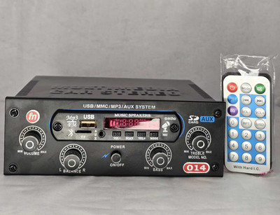 D world 014 BLUETOOTH USB AUX FM WITH MIC SLOT 160 W AV Control Amplifier(Black)