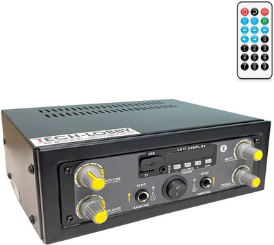 TECH-LOBBY 2 MIC KARAOKE 200 W AV Power Amplifier(Black)