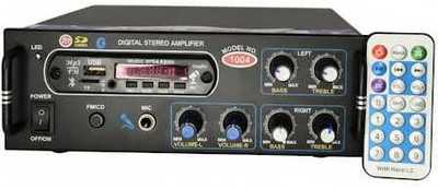D world 1004` BLUETOOTH USB AUX FM WITH MIC SLOT 160 W AV Control Amplifier(Black)