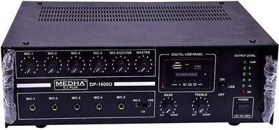 MEDHA D.J. PLUS DP-1600U POWERFUL MOSFET BLETOOTH DJ AMPLIFIER 200 W AV Power Amplifier(Black)