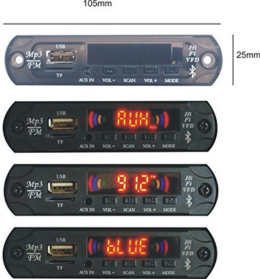 TECH AND TRADE TNTS MODULE MEDIA CARD BLUETOOTH MUSIC AMPLIFIER 2W 2 W AV Control Amplifier(Black)