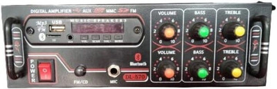 POWEREX Bluetooth Amplifier/MIC Input/USB/SD Card Slot/FM Radio/AUX Input/Remote Control 160 W AV Control Amplifier(Black)