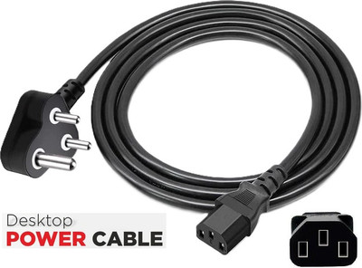 BALRAMA Desktop PC AC Power Cable Cord 3Pin CPU Power Supply Mains Lead Replacement Wire 200 W AV Control Receiver(Black)
