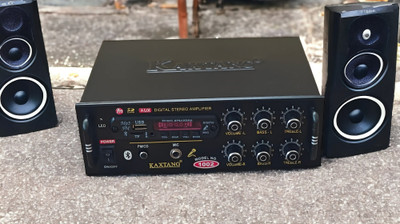 KAXTANG DJ HEXTOR 1002BT Full Black Digital Stereo With BT/ USB/ SD-Card /FM /AUX 5000 W AV Power Amplifier(Black)