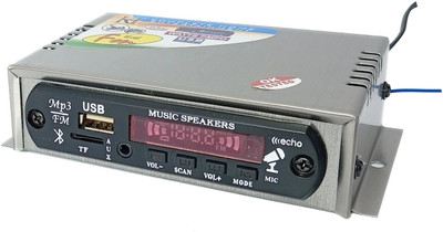 HSNAKE Amplifier 4440 IC Amplifier,power Connect with 12 Volt Battery, with Bluetooth 20 W AV Power Amplifier(Silver)