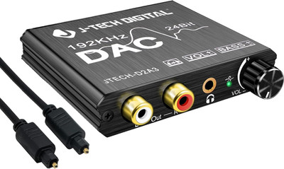 DooBuy Digital to Analog Audio Converter with Headphone Amplifier 192kHz 24bit Coaxial 100 W AV Power Amplifier(Black)