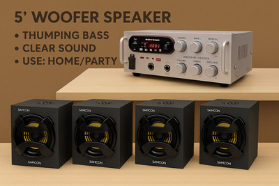 ots world Music/Sound Box Woofer Speaker & Tweeter with Dj Stereo Amplifier Mic/BT/FM 7000 W AV Power Amplifier(Black)