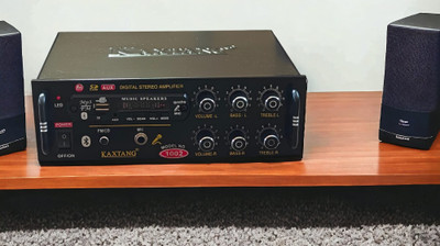 KAXTANG HI HEXTOR 1002 DJ Full Black Digital Stereo With BT/ USB/ SD-Card /FM /AUX 5000 W AV Power Amplifier(Black)