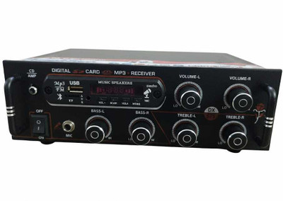 D world 9004 BLUETOOTH USB AUX FM With Mic Slot 160 W AV Control Amplifier(Black)