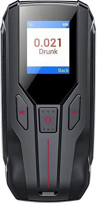 Alcobreath Portable Digital Breath Alcohol Tester – Rechargeable with 5 Mouthpieces Analytical Scale