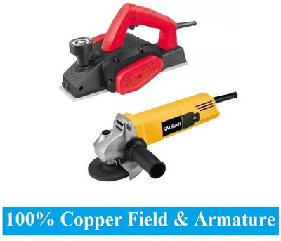 Sauran COMBO OF ANGLE GRINDER 801 WITH 82MM ELECTRIC PLANER HEAVY DUTY Angle Grinder(100 mm Wheel Diameter)