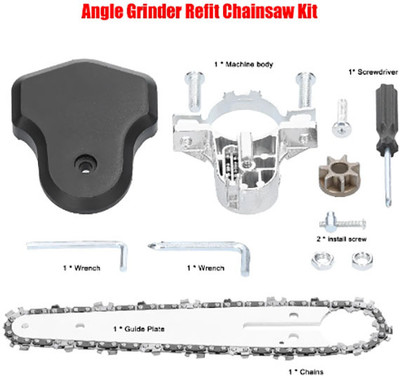 AS TOOL CENTER Angle Grinder Refit Chainsaw Conversion Kit 6 Inch Angle Grinder(3 mm Wheel Diameter)